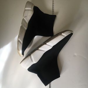 Sock-like Knit High Top Trainer